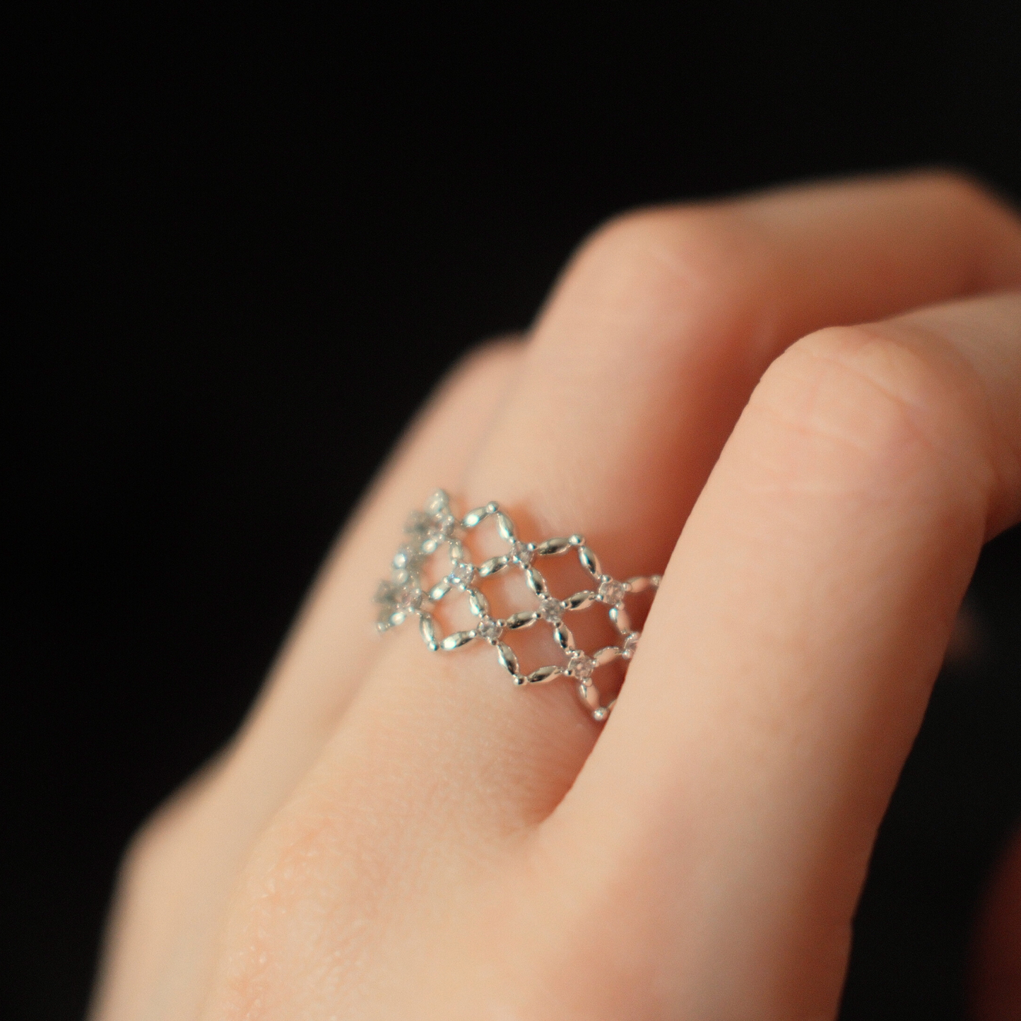Dahlia Lattice Ring