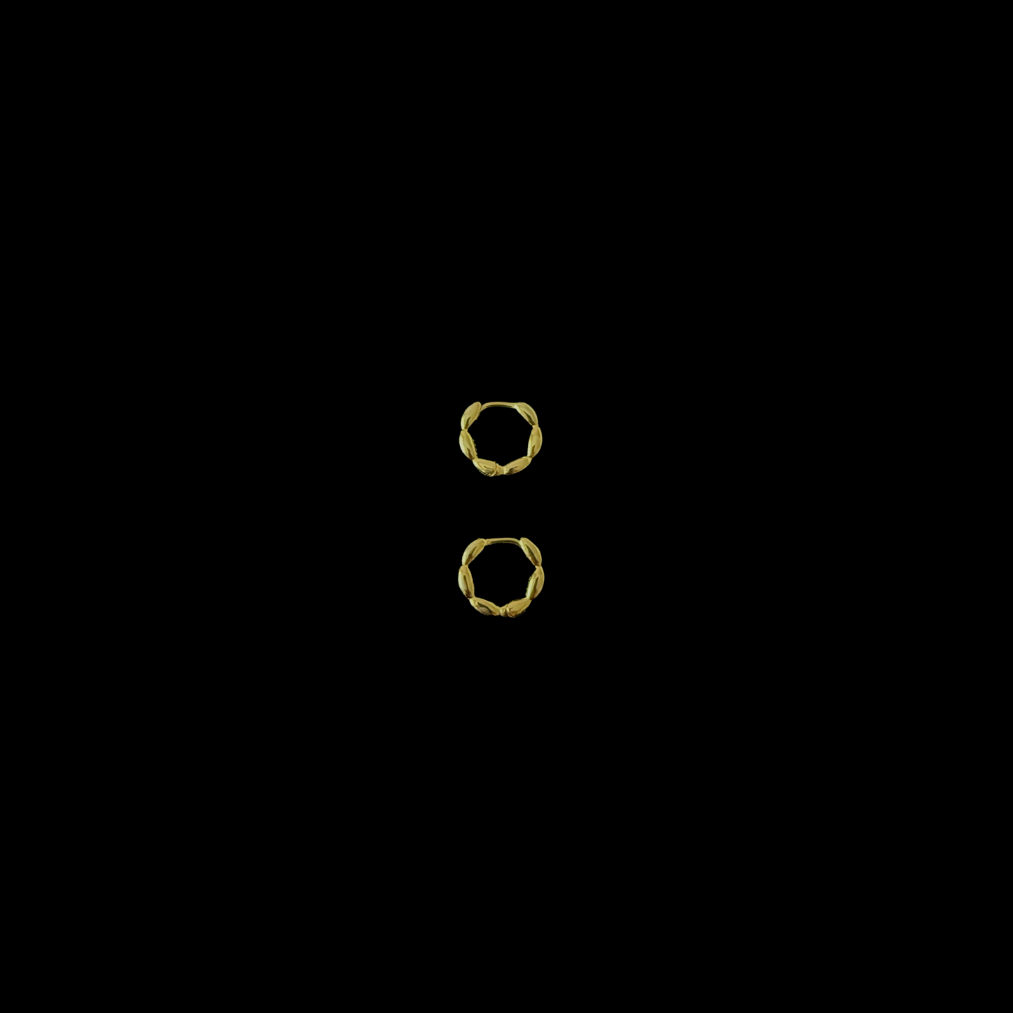 Claire Olive Branch Hoop Earrings